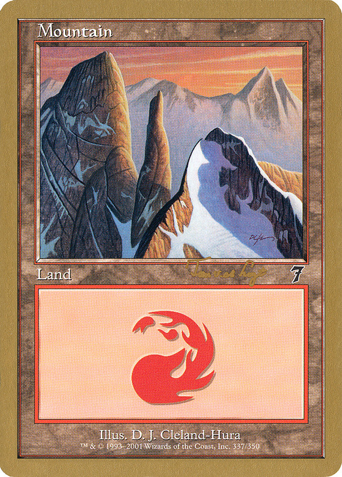 Mountain (337) (Tom van de Logt) [World Championship Decks 2001] | Cracking-Singles