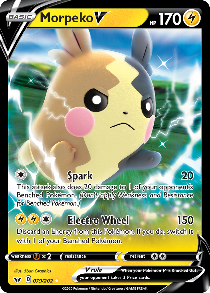 Morpeko V (079/202) [Sword & Shield: Base Set] | Cracking-Singles