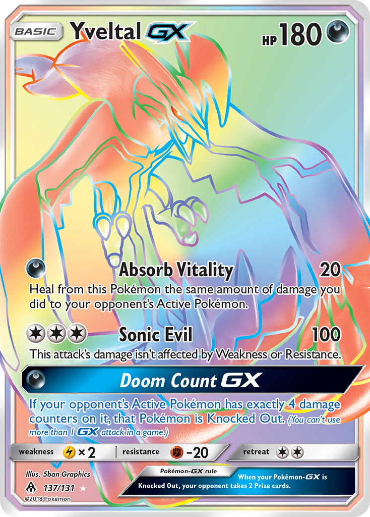 Yveltal GX (137/131) [Sun & Moon: Forbidden Light] | Cracking-Singles