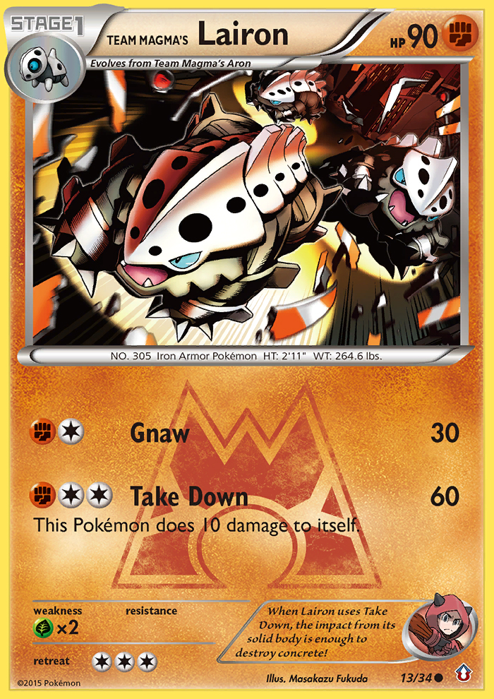 Team Magma's Lairon (13/34) [XY: Double Crisis] | Cracking-Singles