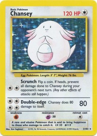 Chansey (3/102) [Base Set Unlimited] | Cracking-Singles