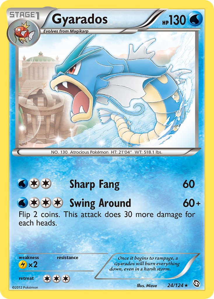 Gyarados (24/124) (Cosmos Holo) (Blister Exclusive) [Black & White: Dragons Exalted] | Cracking-Singles