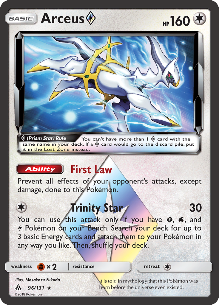 Arceus (96/131) (Prism Star) [Sun & Moon: Forbidden Light] | Cracking-Singles