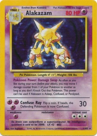 Alakazam (1/102) [Base Set Unlimited] | Cracking-Singles