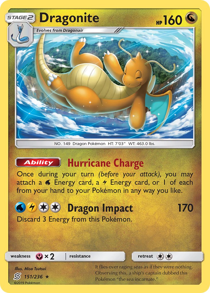 Dragonite (151/236) (Cracked Ice Holo) (Theme Deck Exclusives) [Sun & Moon: Unified Minds] | Cracking-Singles