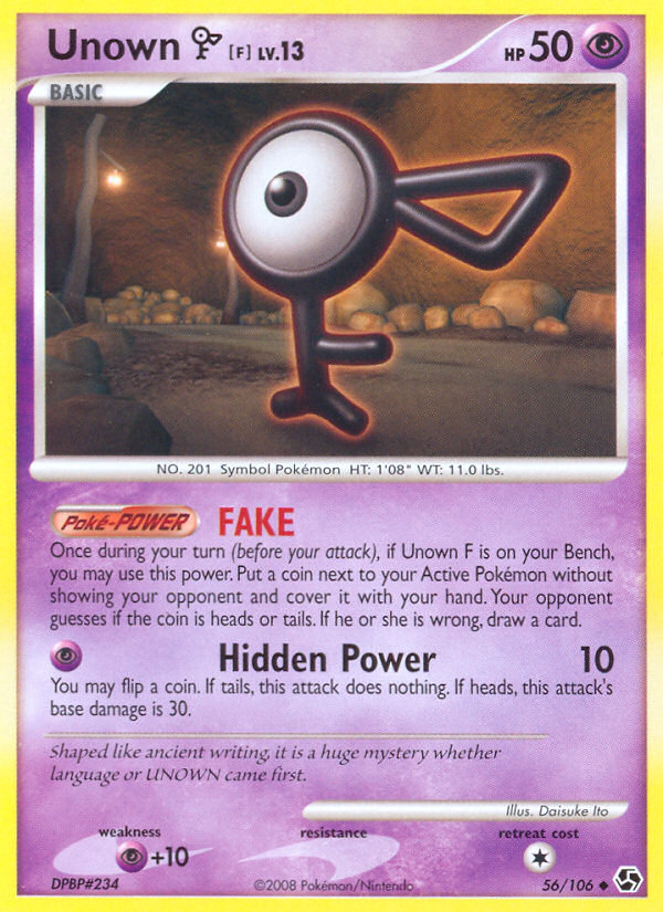 Unown F (56/106) [Diamond & Pearl: Great Encounters] | Cracking-Singles