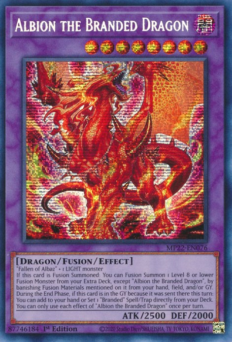 Albion the Branded Dragon [MP22-EN076] Prismatic Secret Rare | Cracking-Singles