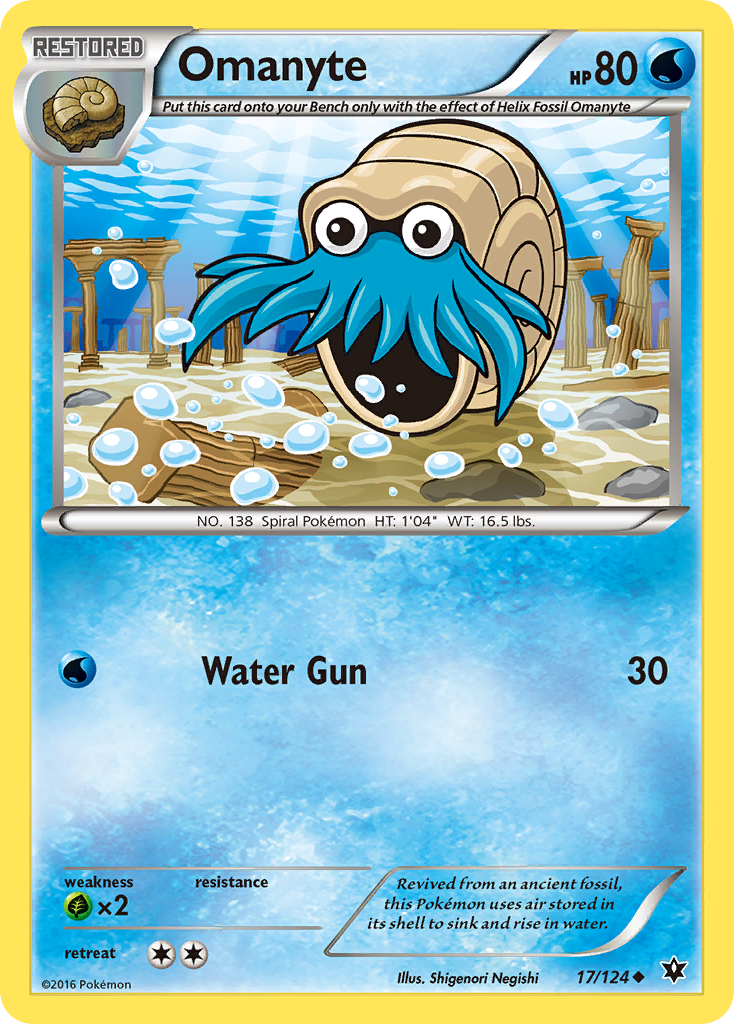 Omanyte (17/124) [XY: Fates Collide] | Cracking-Singles