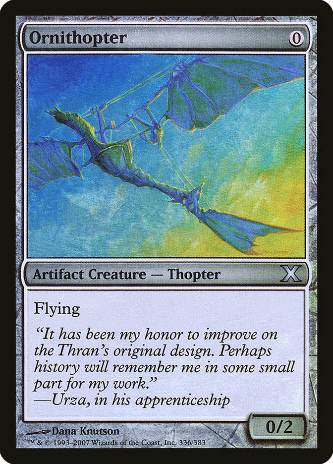 Ornithopter (Premium Foil) [Tenth Edition] | Cracking-Singles