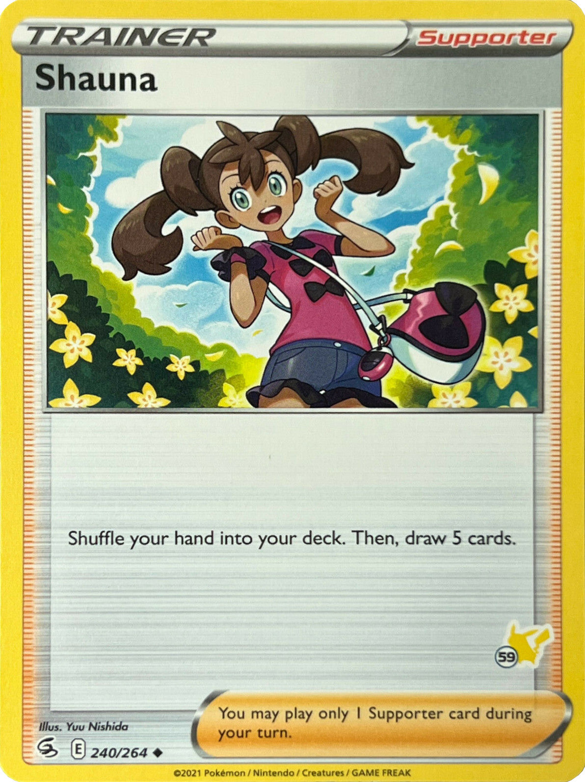 Shauna (240/264) (Pikachu Stamp #59) [Battle Academy 2022] | Cracking-Singles