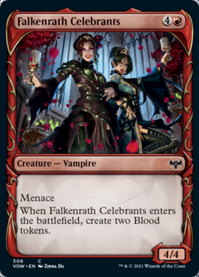 Falkenrath Celebrants (Showcase Fang Frame) [Innistrad: Crimson Vow] | Cracking-Singles