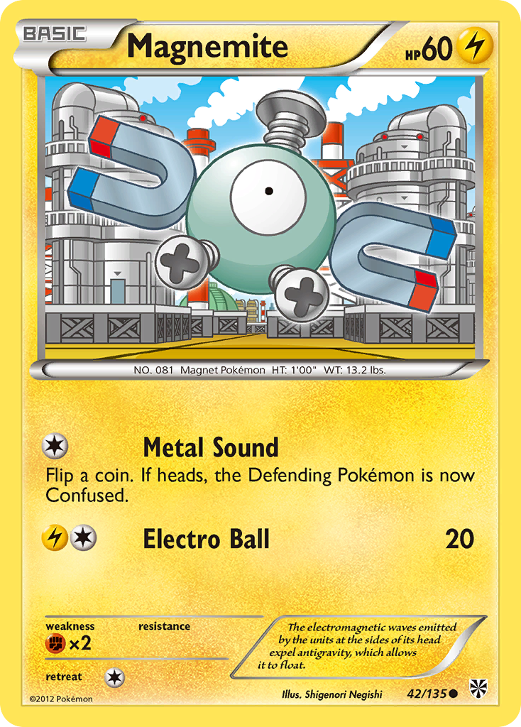 Magnemite (42/135) [Black & White: Plasma Storm] | Cracking-Singles