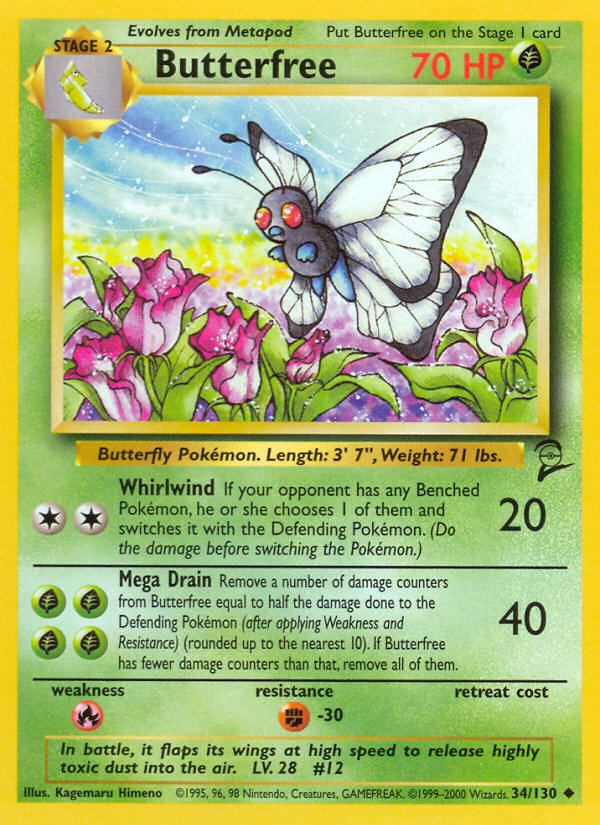 Butterfree (34/130) [Base Set 2] | Cracking-Singles