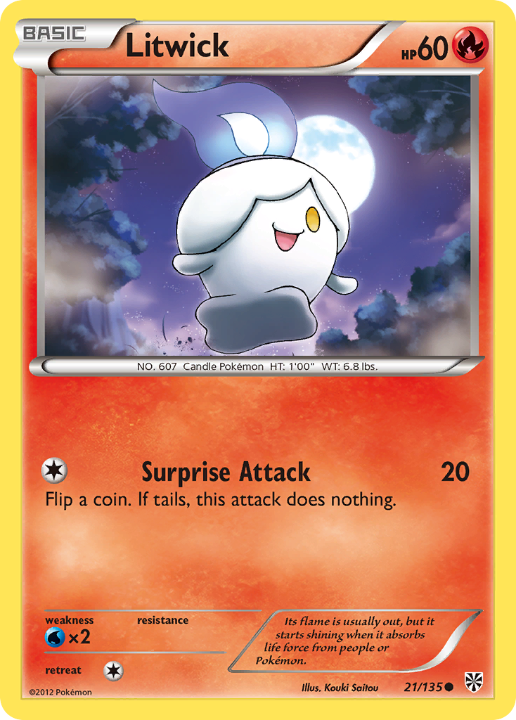 Litwick (21/135) [Black & White: Plasma Storm] | Cracking-Singles