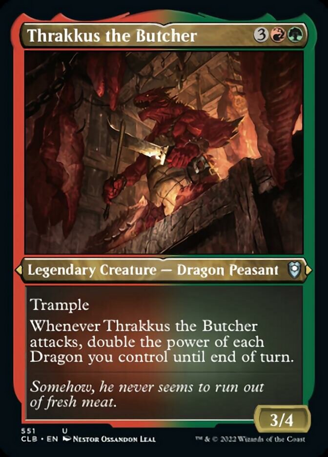 Thrakkus the Butcher (Foil Etched) [Commander Legends: Battle for Baldur's Gate] | Cracking-Singles