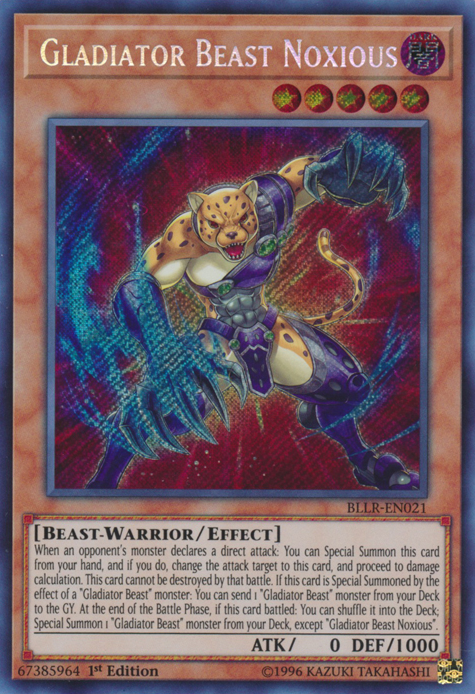 Gladiator Beast Noxious [BLLR-EN021] Secret Rare | Cracking-Singles