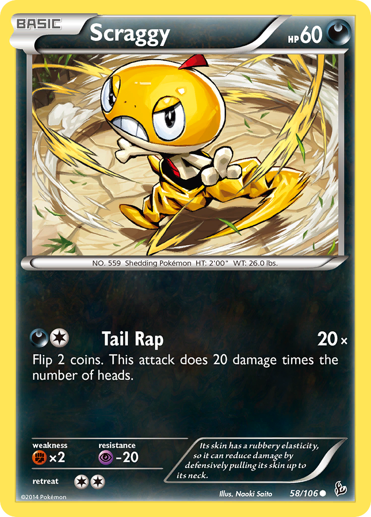 Scraggy (58/106) [XY: Flashfire] | Cracking-Singles