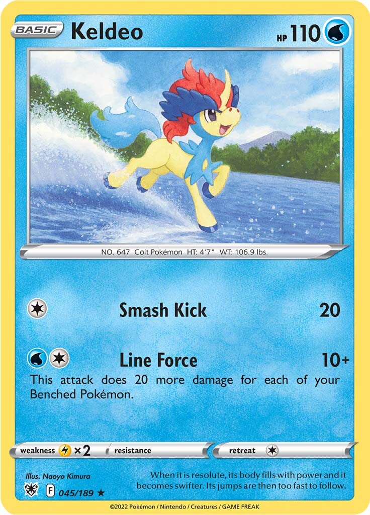 Keldeo (045/189) (Theme Deck Exclusive) [Sword & Shield: Astral Radiance] | Cracking-Singles