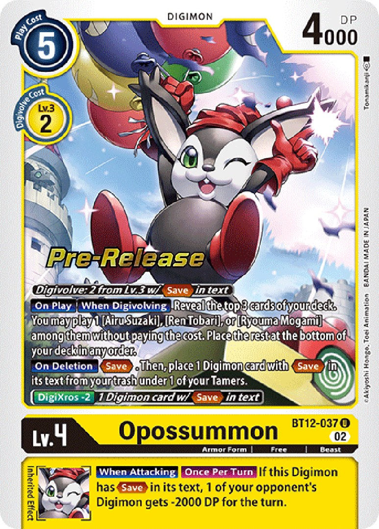 Opossummon [BT12-037] [Across Time Pre-Release Cards] | Cracking-Singles