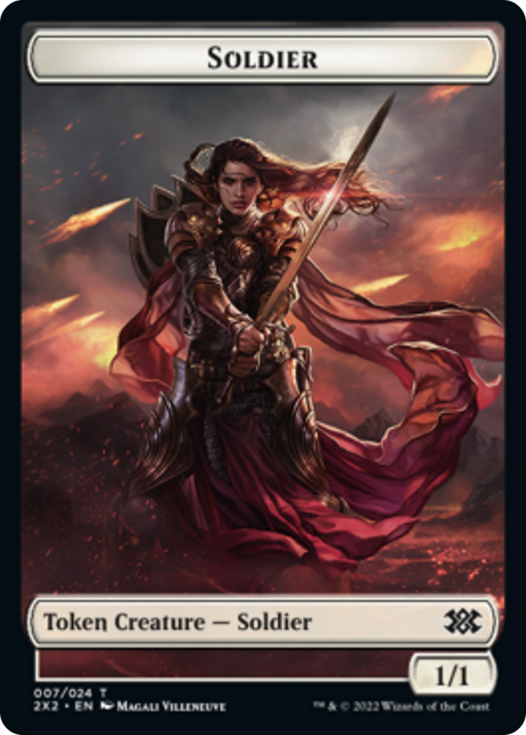 Elemental // Soldier Double-sided Token [Double Masters 2022 Tokens] | Cracking-Singles