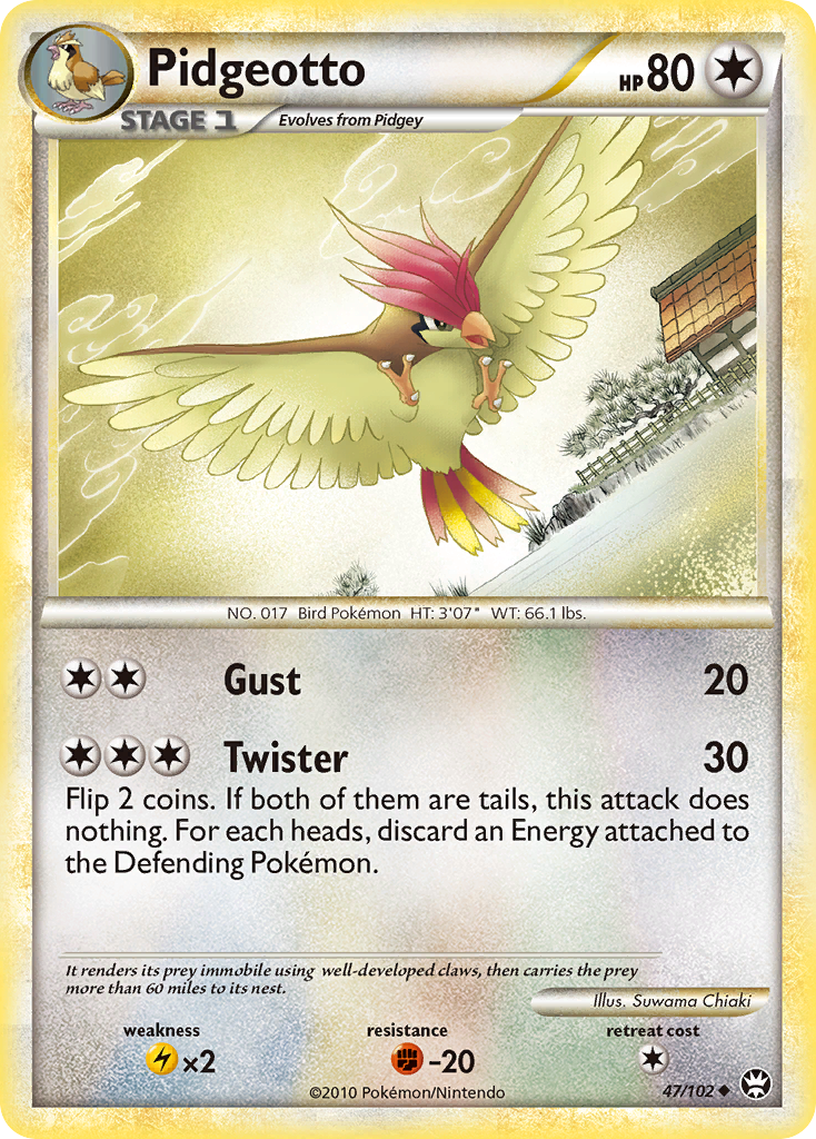 Pidgeotto (47/102) [HeartGold & SoulSilver: Triumphant] | Cracking-Singles