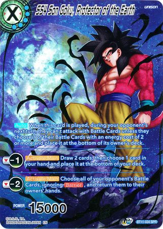 SS4 Son Goku, Protector of the Earth (SPR) [BT11-034] | Cracking-Singles