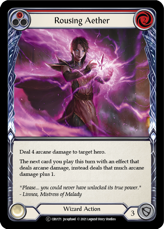 Rousing Aether (Red) (Rainbow Foil) [CRU171-RF] Unlimited Rainbow Foil | Cracking-Singles