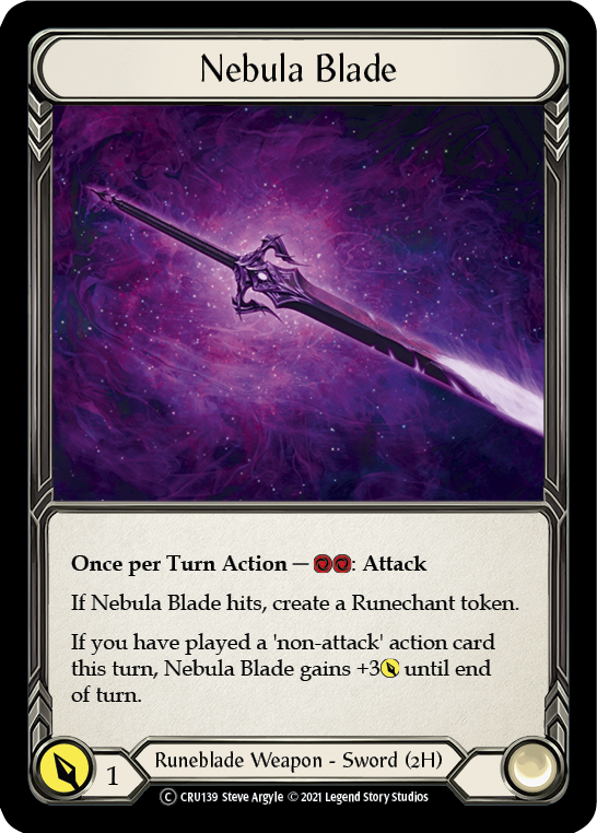 Nebula Blade (Rainbow Foil) [CRU139-RF] Unlimited Rainbow Foil | Cracking-Singles