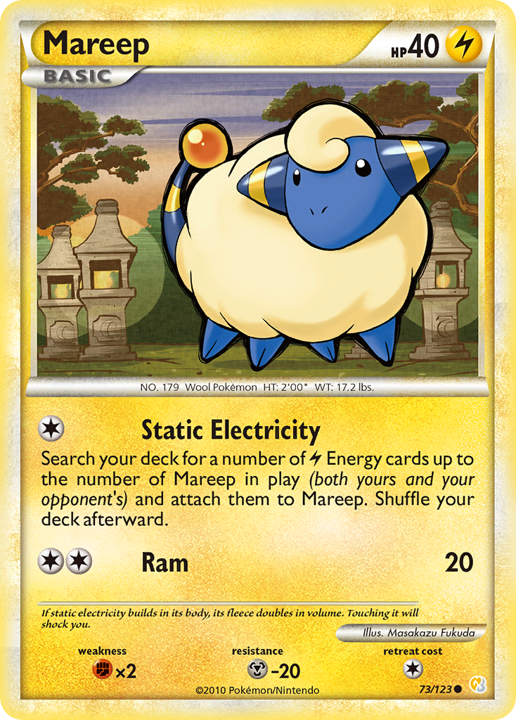 Mareep (73/123) [HeartGold & SoulSilver: Base Set] | Cracking-Singles