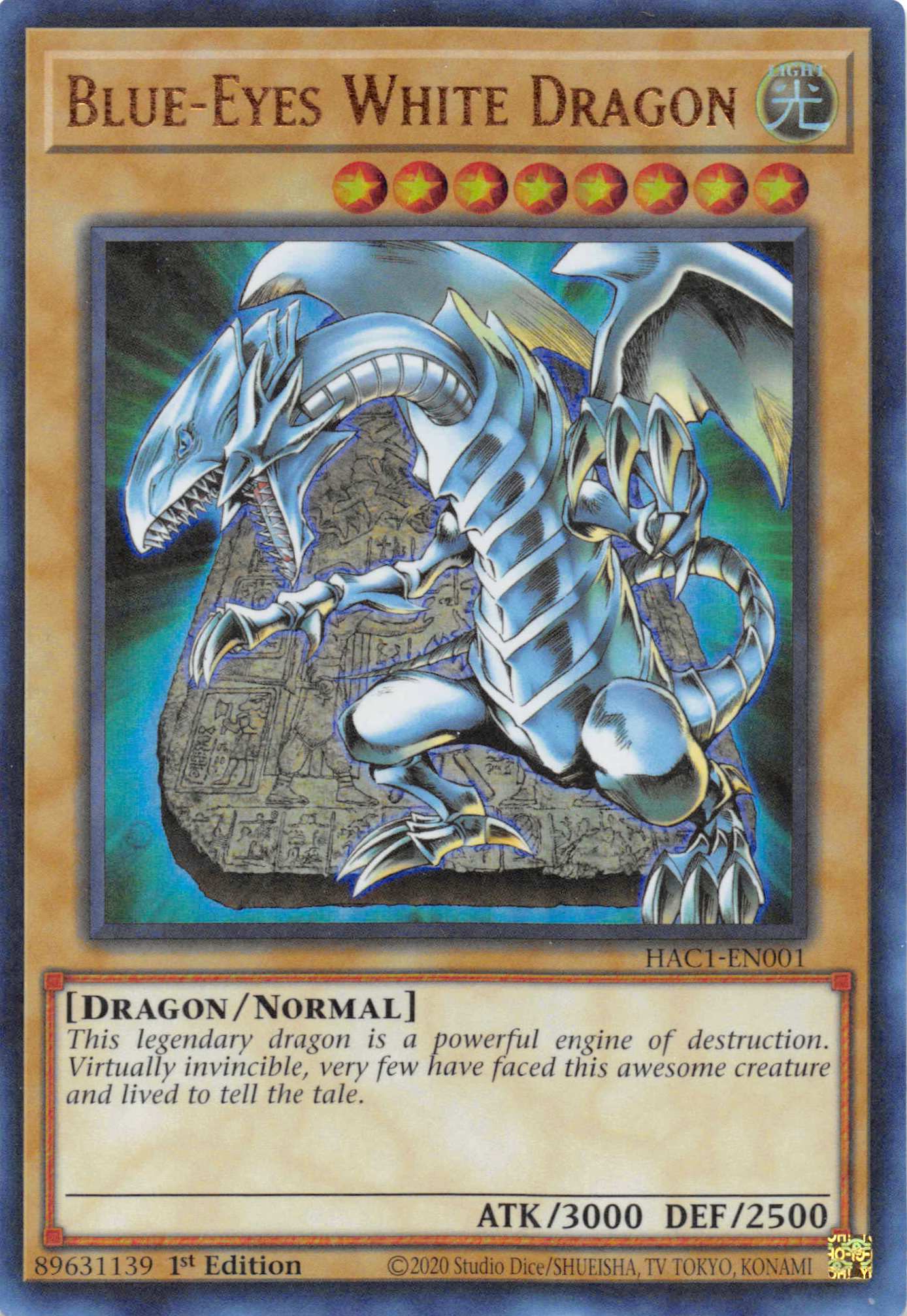 Blue-Eyes White Dragon (Duel Terminal) [HAC1-EN001] Parallel Rare | Cracking-Singles