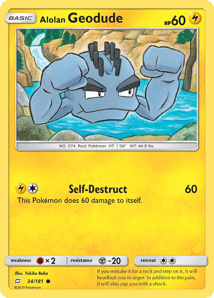 Alolan Geodude (34/181) [Sun & Moon: Team Up] | Cracking-Singles