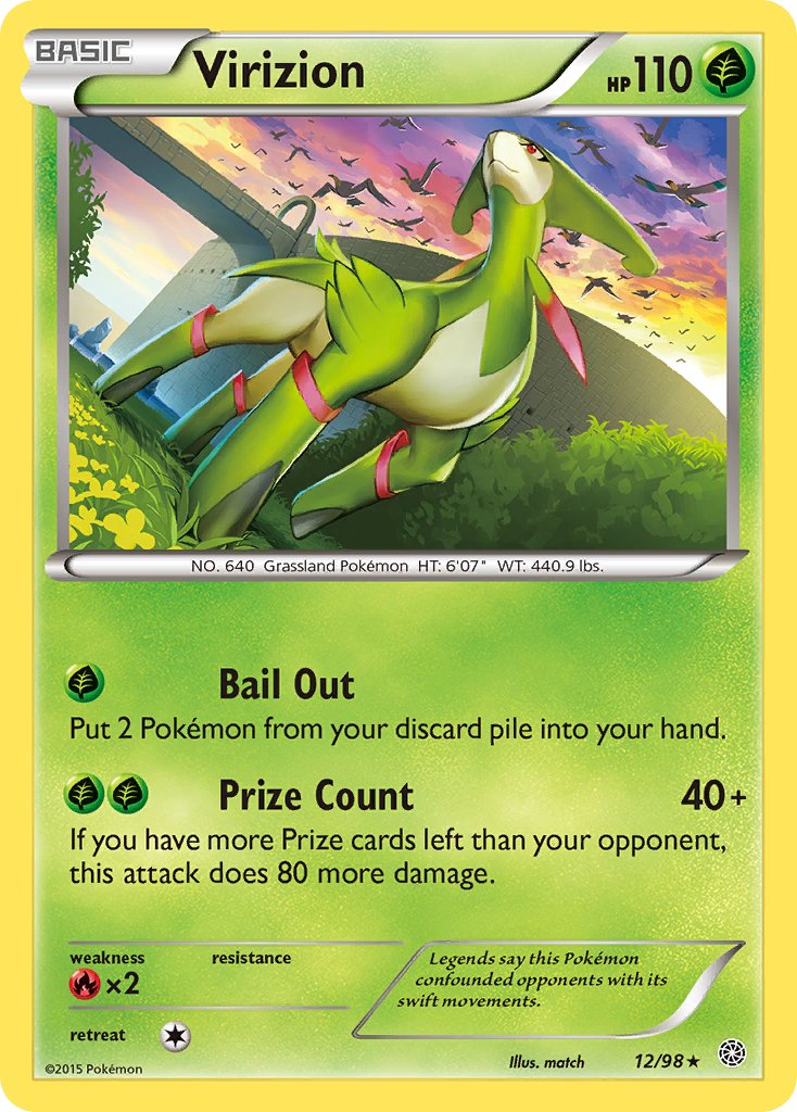 Virizion (12/98) (Theme Deck Exclusive) [XY: Ancient Origins] | Cracking-Singles