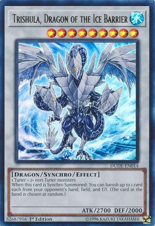 Trishula, Dragon of the Ice Barrier [DUDE-EN014] Ultra Rare | Cracking-Singles