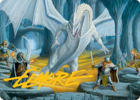 Cave of the Frost Dragon Art Card (Gold-Stamped Signature) [Dungeons & Dragons: Adventures in the Forgotten Realms Art Series] | Cracking-Singles