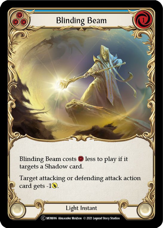 Blinding Beam (Blue) (Rainbow Foil) [U-MON086-RF] Unlimited Rainbow Foil | Cracking-Singles