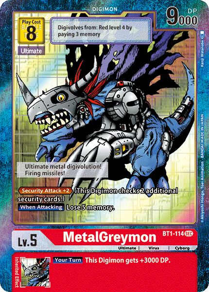 MetalGreymon [BT1-114] (Alternate Art) [Release Special Booster Ver.1.0] | Cracking-Singles