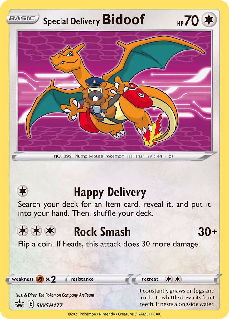 Special Delivery Bidoof (SWSH177) [Sword & Shield: Black Star Promos] | Cracking-Singles