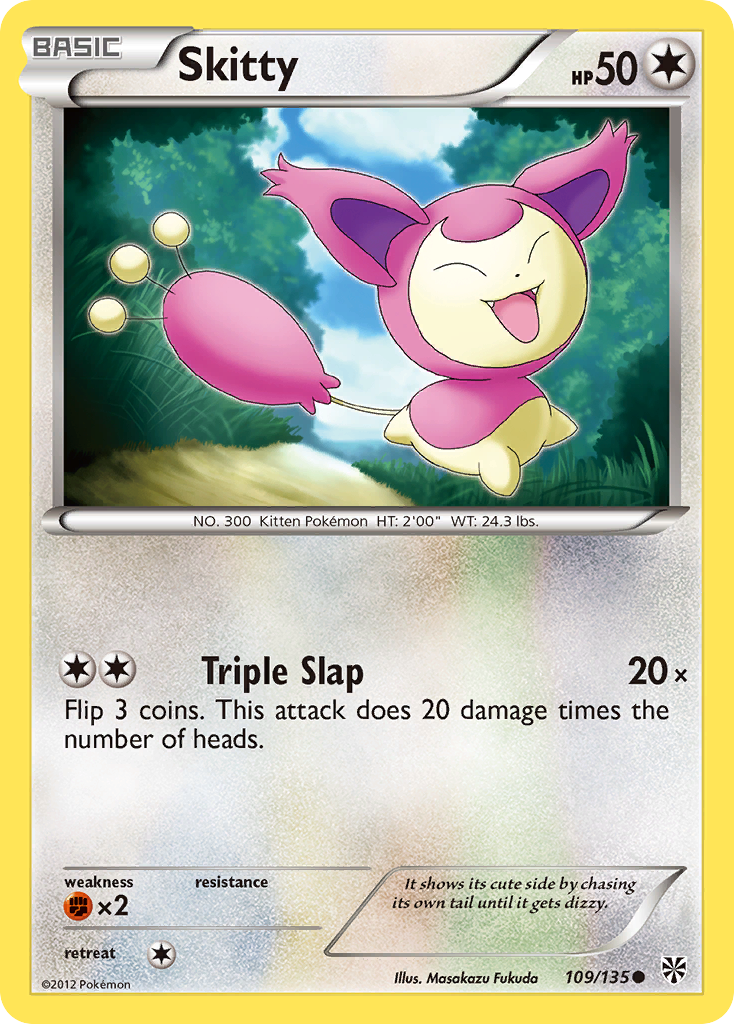 Skitty (109/135) [Black & White: Plasma Storm] | Cracking-Singles