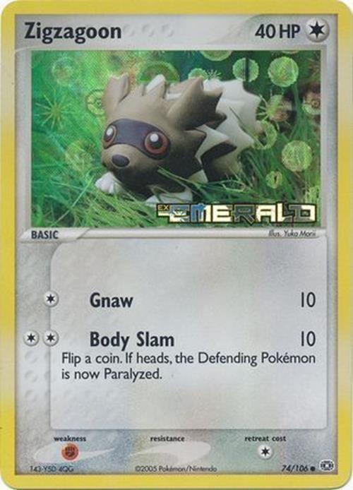 Zigzagoon (74/106) (Stamped) [EX: Emerald] | Cracking-Singles