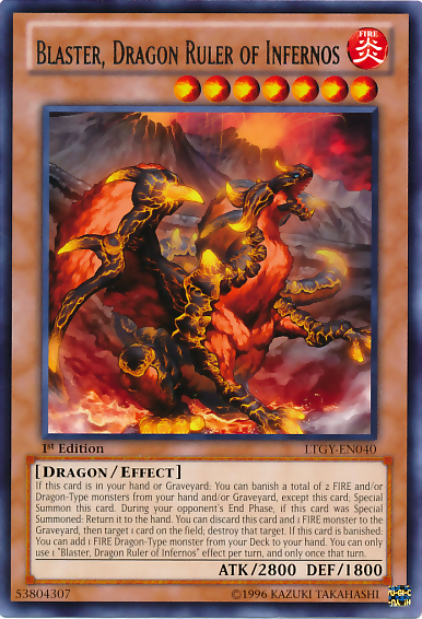 Blaster, Dragon Ruler of Infernos [LTGY-EN040] Rare | Cracking-Singles