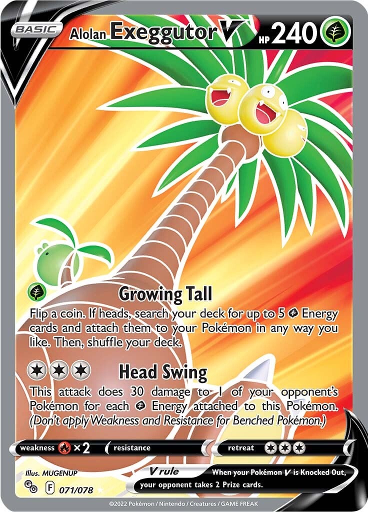 Alolan Exeggutor V (071/078) [Pokémon GO] | Cracking-Singles