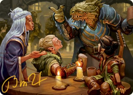 You Meet in a Tavern Art Card (Gold-Stamped Signature) [Dungeons & Dragons: Adventures in the Forgotten Realms Art Series] | Cracking-Singles