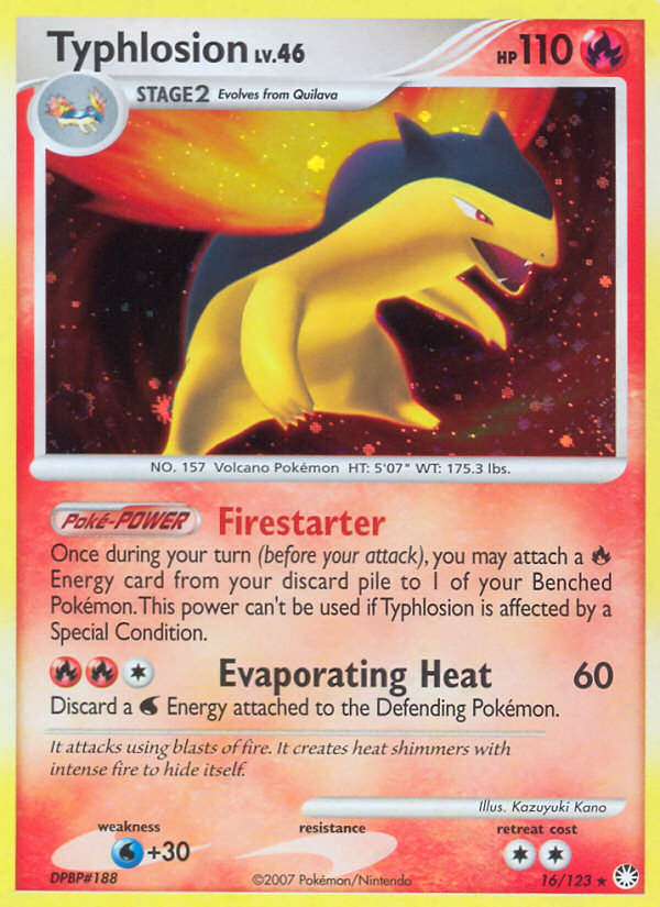 Typhlosion (16/123) [Diamond & Pearl: Mysterious Treasures] | Cracking-Singles