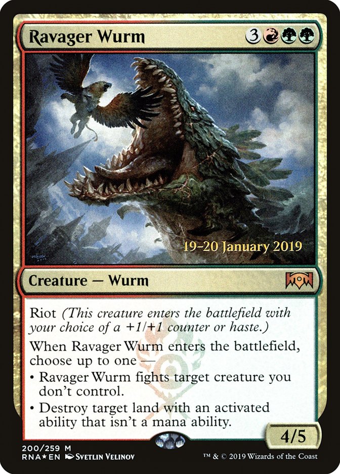 Ravager Wurm [Ravnica Allegiance Prerelease Promos] | Cracking-Singles