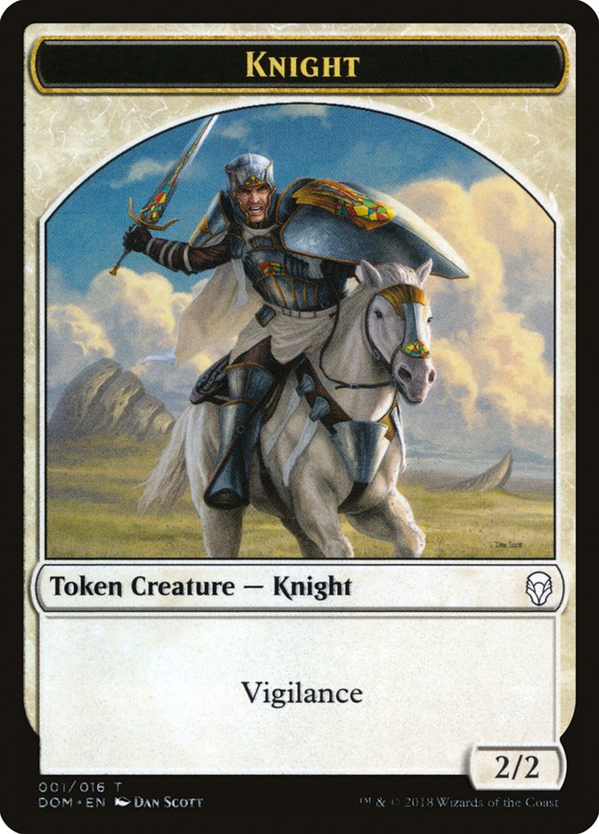 Knight (001/016) [Dominaria Tokens] | Cracking-Singles