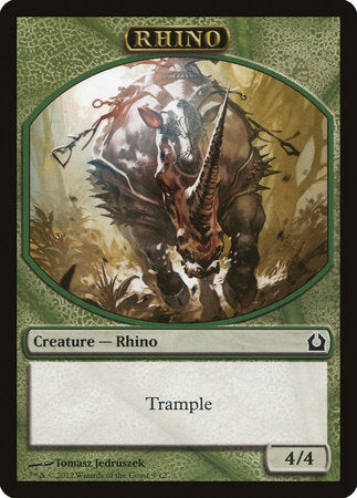 Rhino Token [Return to Ravnica Tokens] | Cracking-Singles