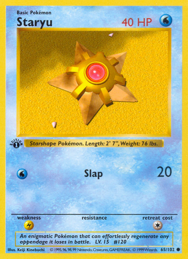 Staryu (65/102) (Shadowless) [Base Set 1st Edition] | Cracking-Singles