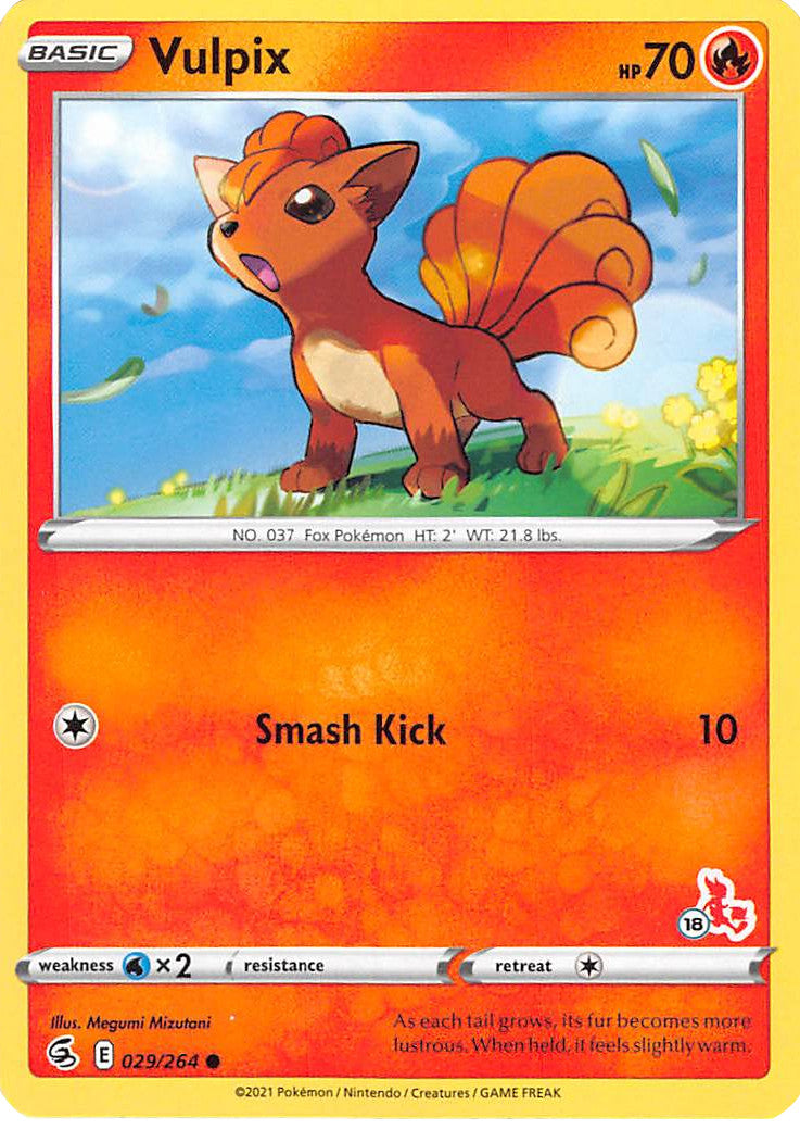 Vulpix (029/264) (Cinderace Stamp #18) [Battle Academy 2022] | Cracking-Singles