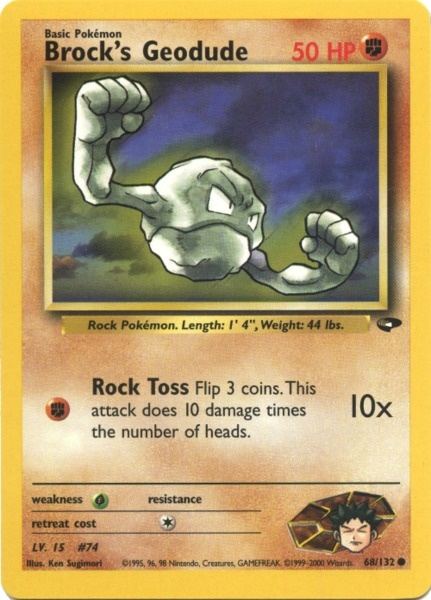 Brock's Geodude (68/132) [Gym Challenge Unlimited] | Cracking-Singles