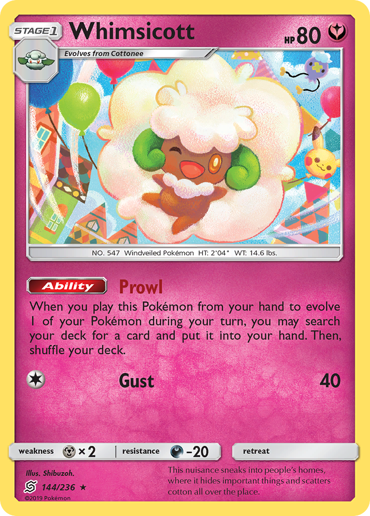 Whimsicott (144/236) [Sun & Moon: Unified Minds] | Cracking-Singles